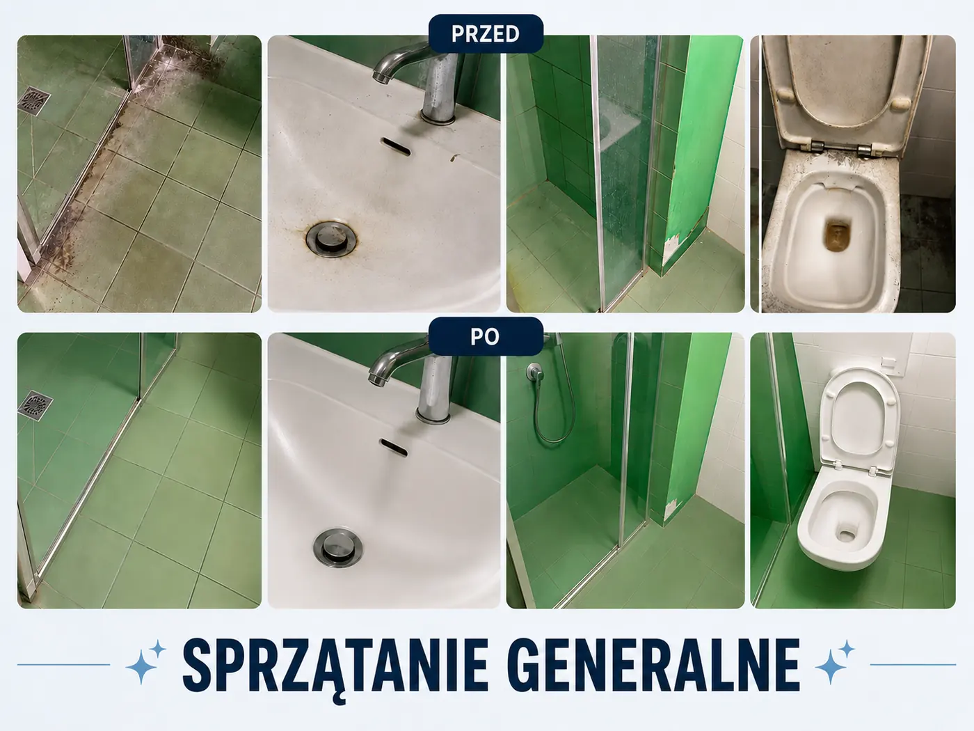 Sprzątanie generalne – zestaw zdjęć przed i po
